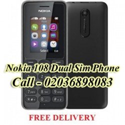 Nokia 108 Dual SIM Pay As You Go Phone Unlocked Black